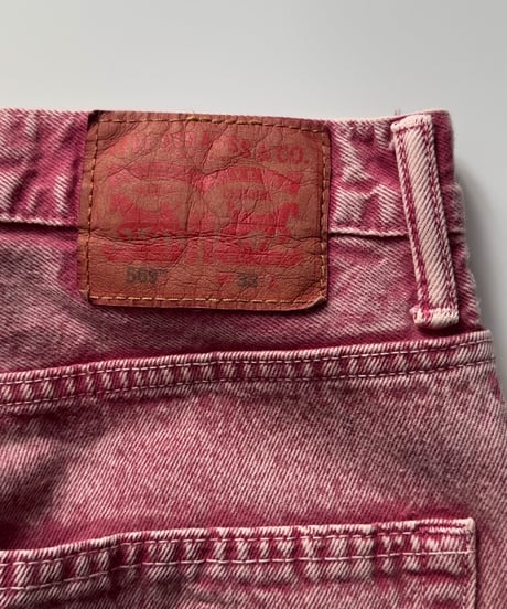 Levi's  569  Chemical wash Pink Denim Shorts
