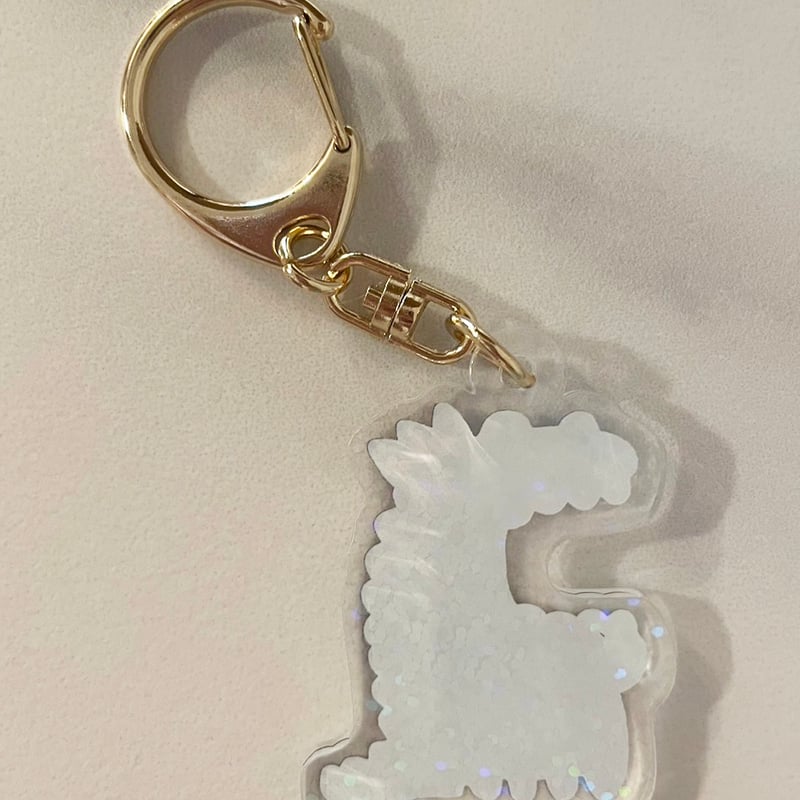 キラキラアクリルホログラム キーホルダー（ワニのワー） | UWASAのUWASA