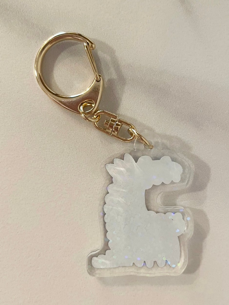 キラキラアクリルホログラム キーホルダー（ワニのワー） | UWASAのUWASA