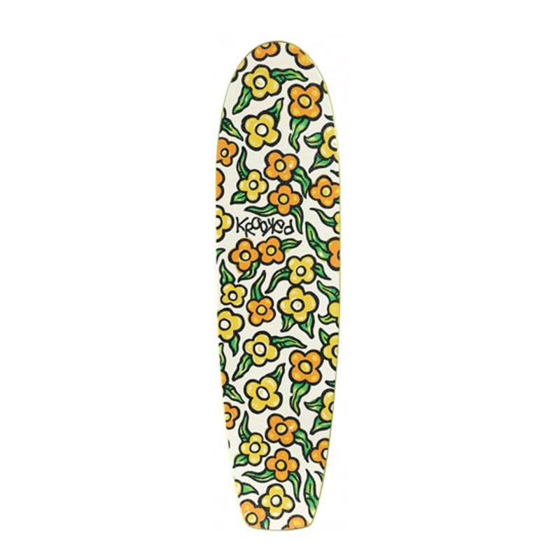 Krooked スケートボード フラワー柄 KROOKED - PRO FLOWERS ZINGER SAM NARVAEZ 7.75 |