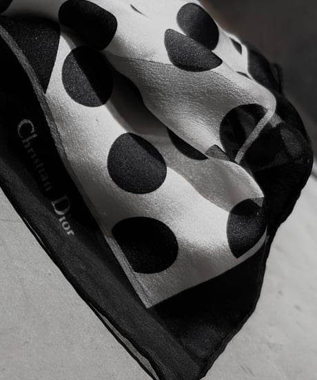 Christian Dior】 ドット柄 シルクスカーフ | joujou flagship