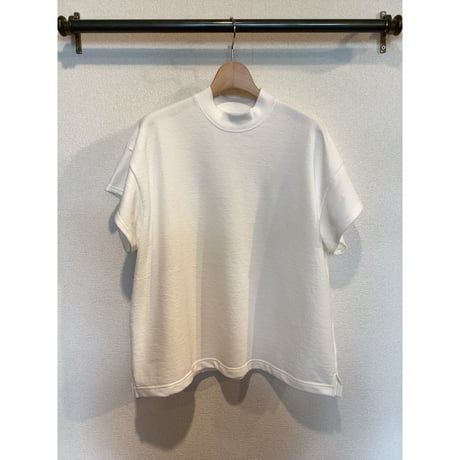 comm.arch.womens/ Air Spinned Cotton Mock S/S Tee/ Bleach