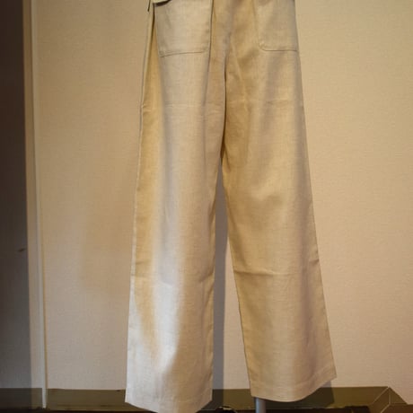 comm.arch.womens/ Li. Co. Summer Herringbone Pants/ Beige Herringbone