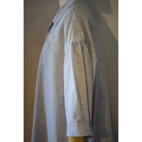 comm.arch.womens/ Og Co.Li.Chambray Open Collar Shirt/ Cream Chambray