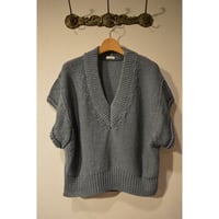 comm.arch./コムアーチレディース Hand Framed Chunky S/S P/O ターコイズ
