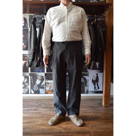 comm.arch./ Linen Cotton Poplin Trousers/ Mud Clay