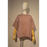 comm.arch.womens/ Tumbled Bio Wide S/S Tee/ Dk,Plum