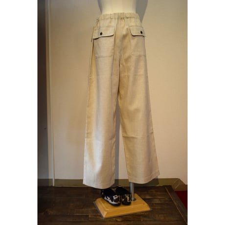 comm.arch.womens/ Li. Co. Summer Herringbone Pants/ Beige Herringbone