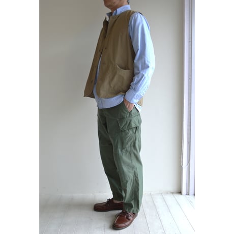 ARAN/アラン ナイロンリップワッシャーベスト/ モカ