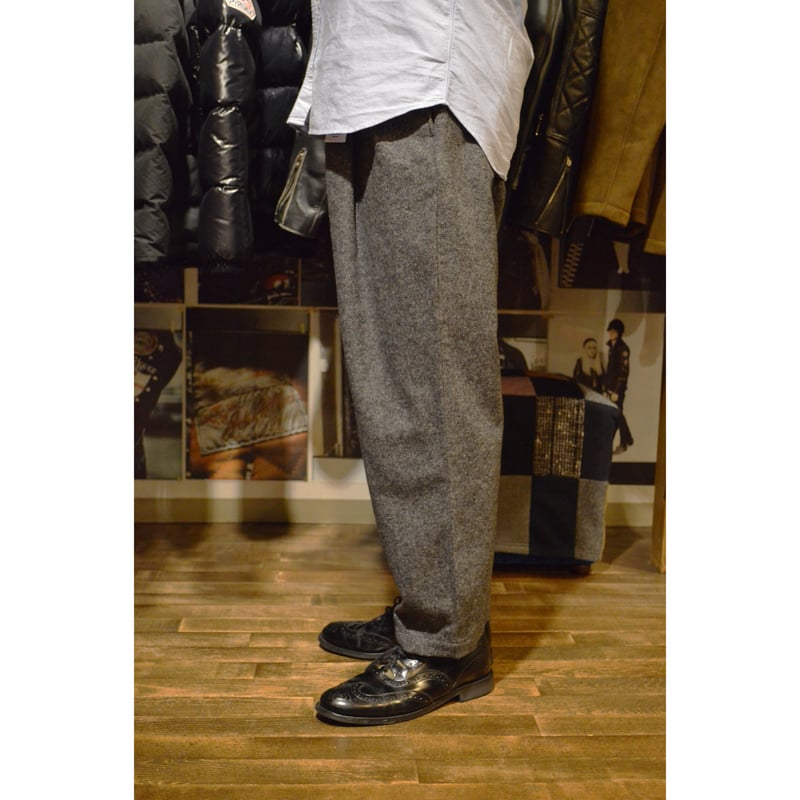 STILL BY HAND/ PT02254シルクネップウールテーパードパンツ グレー | e