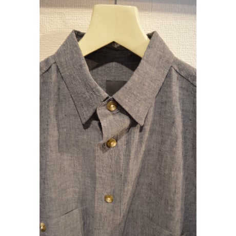 comm.arch./コムアーチ Linen Cotton Chambray B.D Shirt Lt.Denim