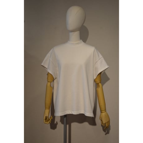 comm.arch.womens/ Air Spinned Cotton Mock S/S Tee/ Bleach