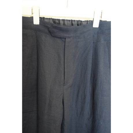 comm.arch./ Belgium Linen High‐Density Wide Pants/ Blue Hole