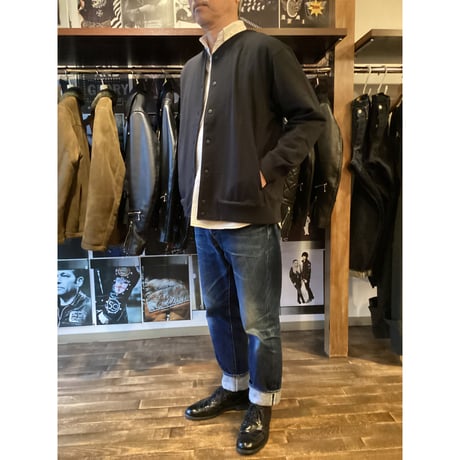 comm.arch./ Air Spinned Cotton Sweat Blouson/Black Navy