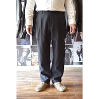 comm.arch./ Linen Cotton Chambray Trousers/ Coalmine