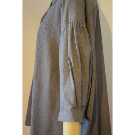 comm.arch.womens/ Og Co.Li.Chambray Open Collar Shirt/ Mono Chambray