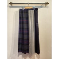 O’NEIL OF DUBLIN/ PATCHWORK PLEATED LONG SKIRT