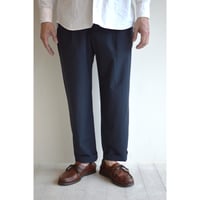 comm.arch./ Paper Like Belted Trousers/ Blue Hole