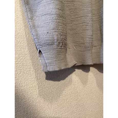 comm.arch.womens/ OG Slub Moss Stitch Polo S/S/ Silver Gray
