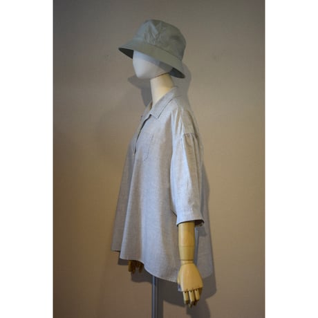 comm.arch.womens/ Og Co.Li.Chambray Open Collar Shirt/ Cream Chambray