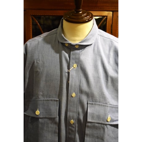 gorouta/ INDIGO ROUND COLLAR CPO ライトブルー