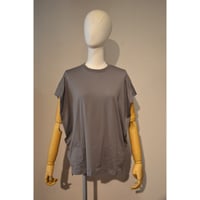 comm.arch.womens/ Super Fine Hybrid Co, Poncho Tee/ Purple Gray