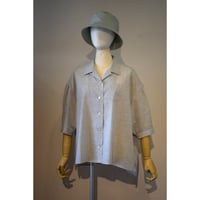 comm.arch.womens/ Og Co.Li.Chambray Open Collar Shirt/ Cream Chambray