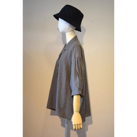 comm.arch.womens/ Og Co.Li.Chambray Open Collar Shirt/ Mono Chambray