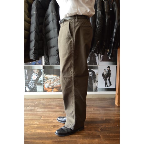 Sanca/サンカ DUCK TROUSERS WIDE FIT カーキ