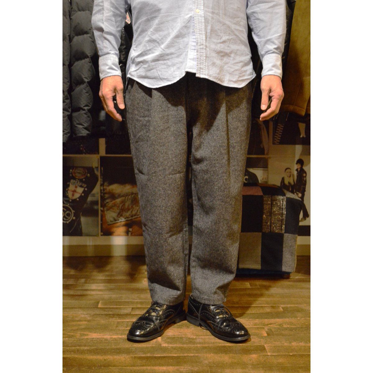 25AW STILL BY HAND シルク ウール テーパードパンツ BR 25AW STILL BY HAND シルク ウール テーパードパンツ BR