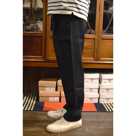 comm.arch./ Linen Easy Trousers/ Blue Hole
