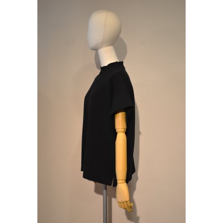 comm.arch.womens/ Air Spinned Cotton Mock S/S Tee/ Blackout
