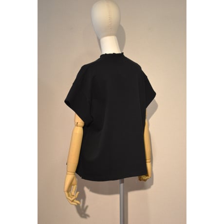 comm.arch.womens/ Air Spinned Cotton Mock S/S Tee/ Blackout
