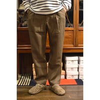 comm.arch./ Linen Easy Trousers/ Dk.Forest