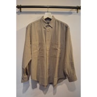 comm.arch./コムアーチ Linen Cotton Chambray B.D Shirt Mud Clay