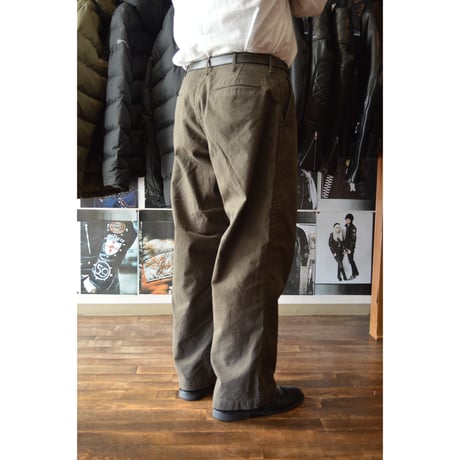Sanca/サンカ DUCK TROUSERS WIDE FIT カーキ