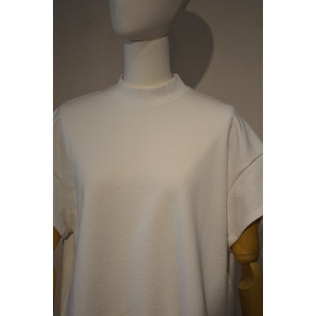 comm.arch.womens/ Air Spinned Cotton Mock S/S Tee/ Bleach