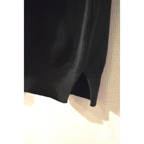 comm.arch./ Giza Cotton Knitted Polo S/S Blackout