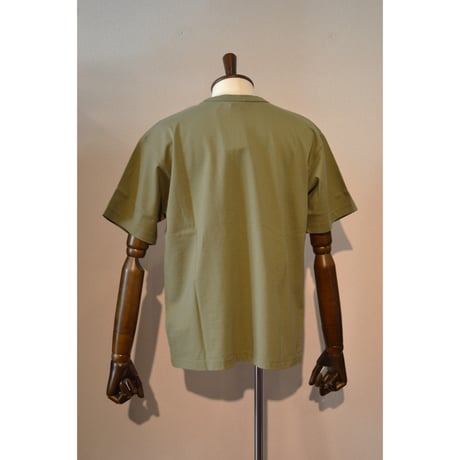 Filemelange/ ALDEN エアスピン天竺ポケットTee/ セージグリーン