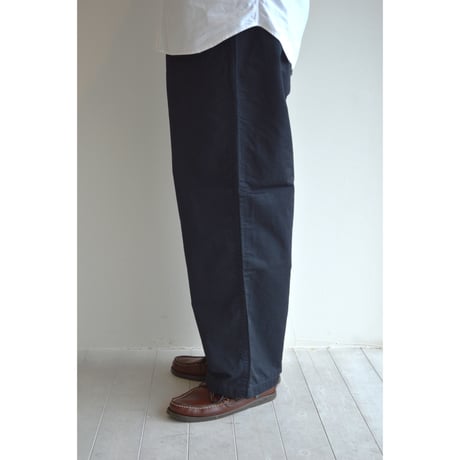 Sanca/ C/R CARSEY TROUSERS WIDE FIT/ ネイビー