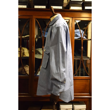 gorouta/ INDIGO ROUND COLLAR CPO ライトブルー