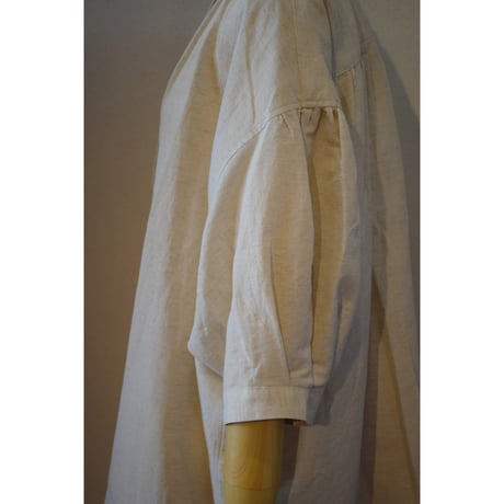 comm.arch.womens/ Antique Check Fly‐Front Blouse/ Dry Beige