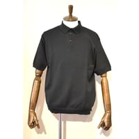 comm.arch./ Giza Cotton Knitted Polo S/S Blackout
