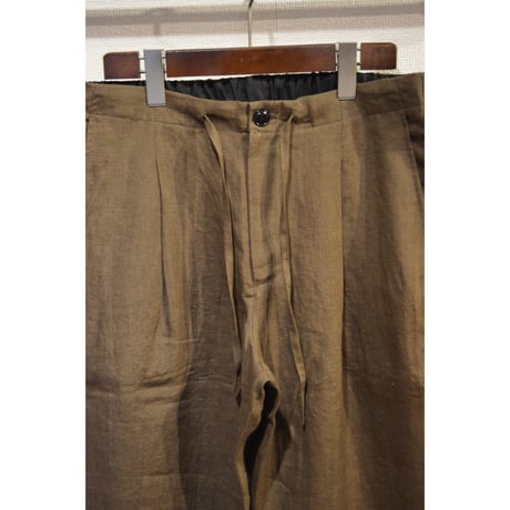 comm.arch./ Linen Easy Trousers/ Dk.Forest