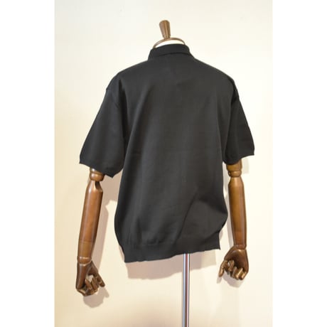 comm.arch./ Giza Cotton Knitted Polo S/S Blackout