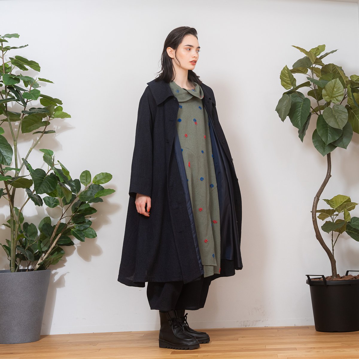 【美品・クリーニング済】慈雨 二重仕立て 薄手のコート 慈雨】エターミンコート(14222101) | 慈雨ONLINE POP-UP STORE