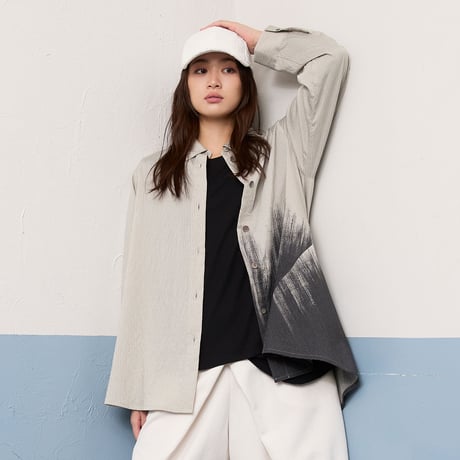 【SIDE-B】ヘアラインストライプカラーブラウス (15122428)