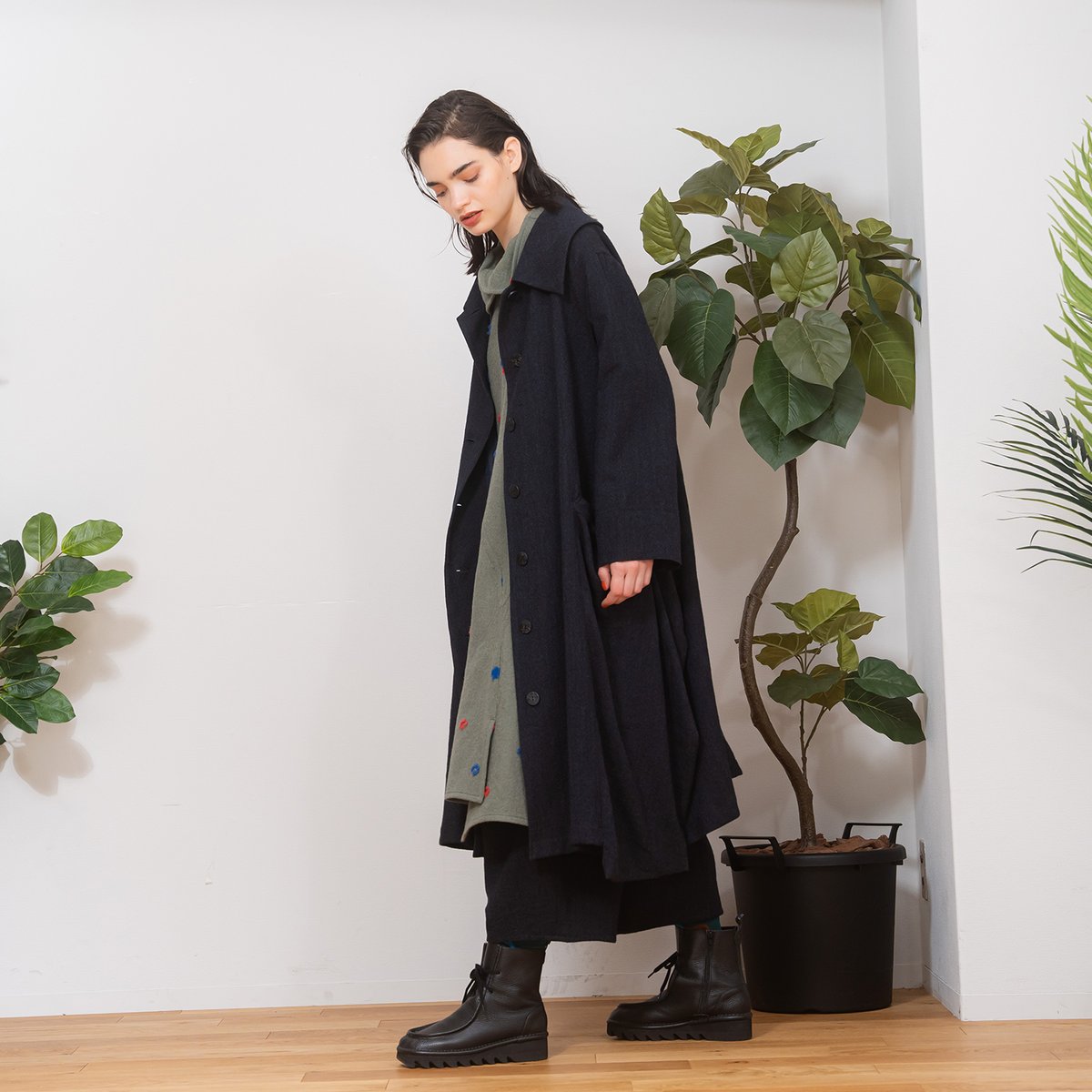 値下⤵️⤵️お洒落♪慈雨 ロングコート新品タグ付き Yahoo!オークション -「センソユニコ 慈雨」(コート一般) (コート)の