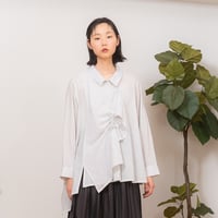 【慈雨】ストライプリントブラウス(14222040)