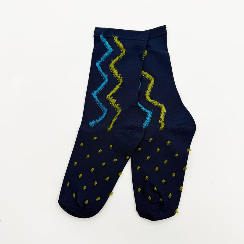 慈雨】ジグザグドットソックス (15222853) | 慈雨ONLINE POP-UP STORE